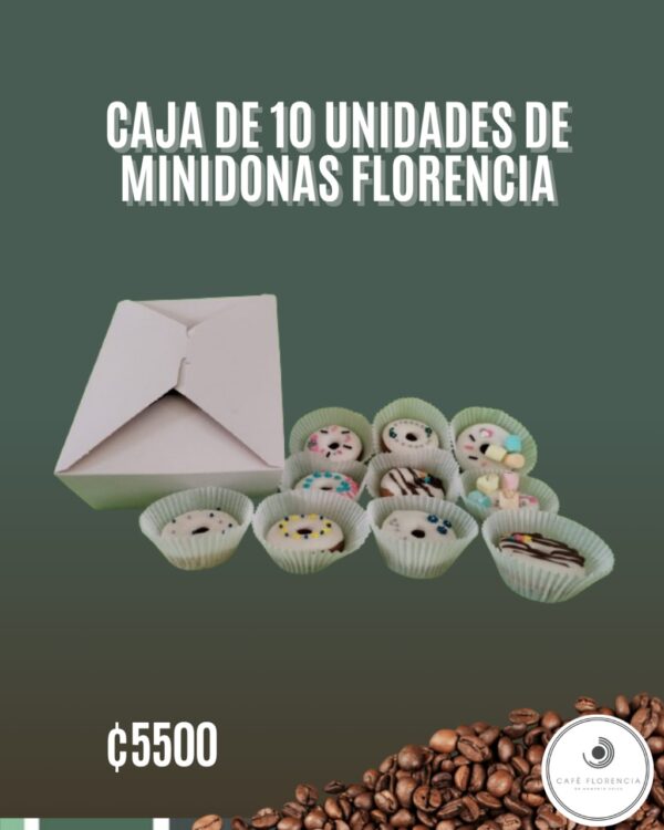 Mini donas Florencia, 10 unidades.