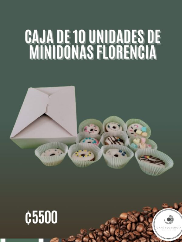 Mini donas Florencia, 10 unidades.