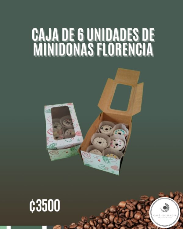 Mini donas Florencia, 6 unidades.