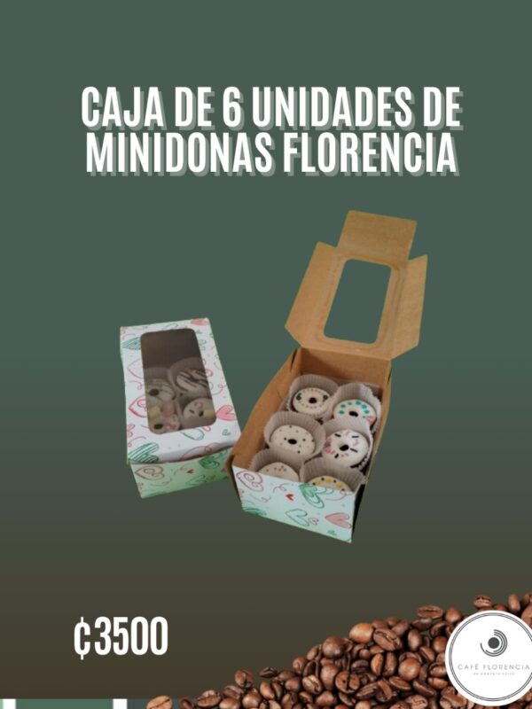 Mini donas Florencia, 6 unidades.