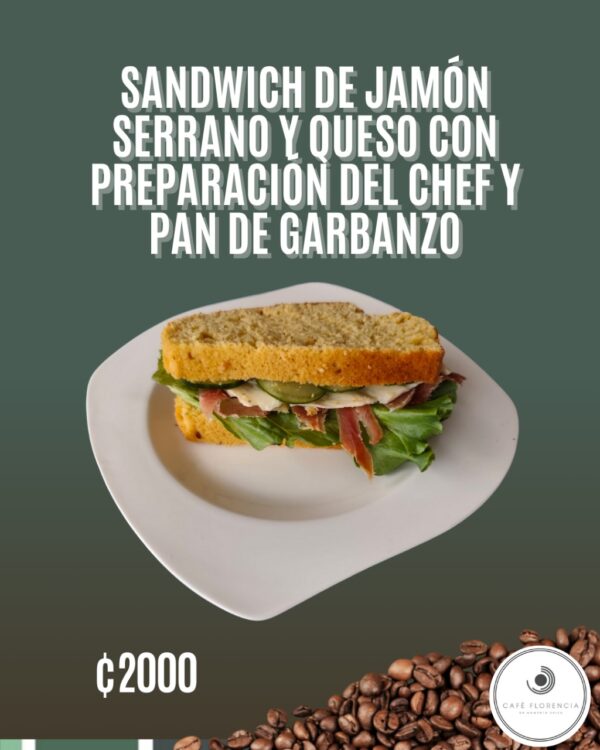 Sándwich en pan de garbanzo