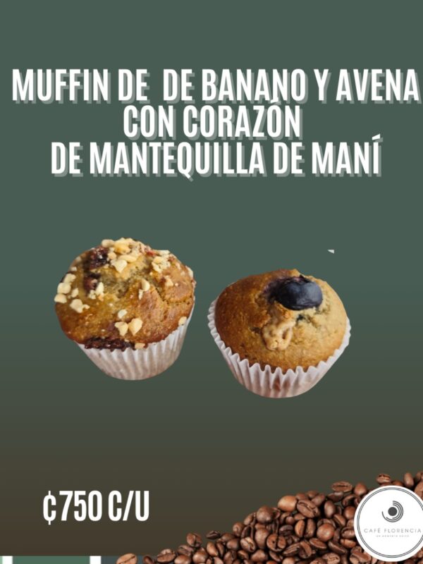 Muffin de banano y avena