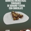 Barritas de banano, avena y chocolate
