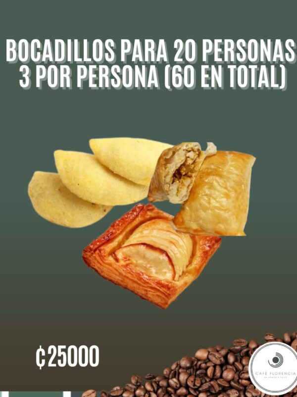 Bocadillos  para 20 personas