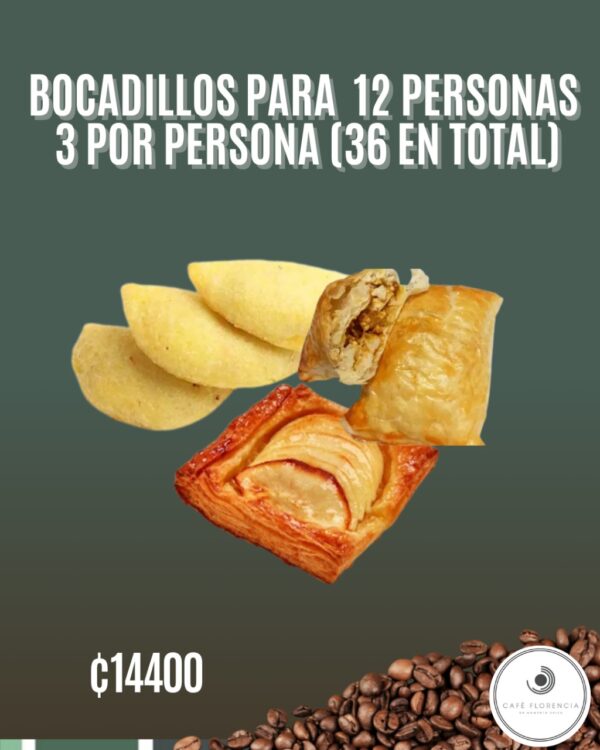 Bocadillos para 12 personas