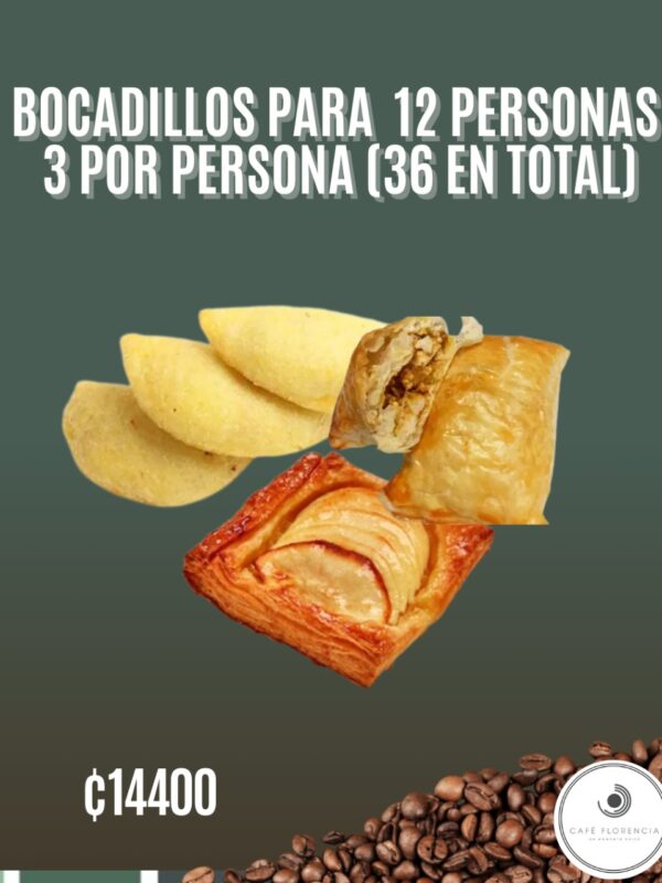 Bocadillos para 12 personas