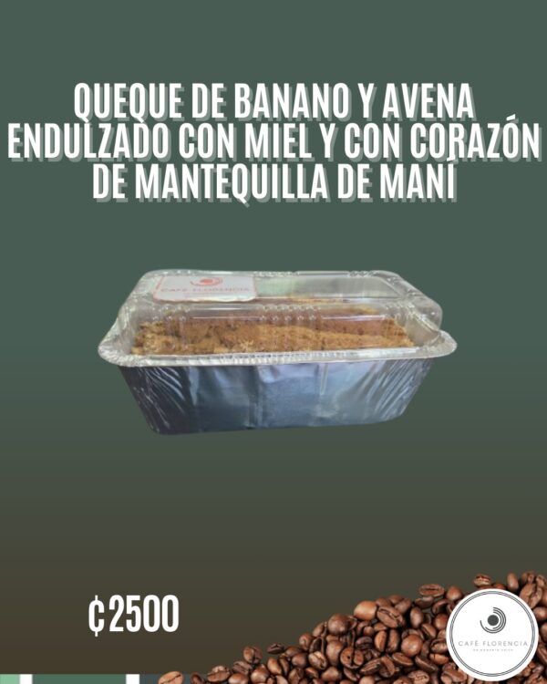Queque de banano y avena