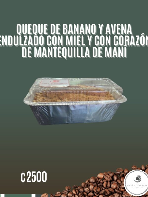 Queque de banano y avena