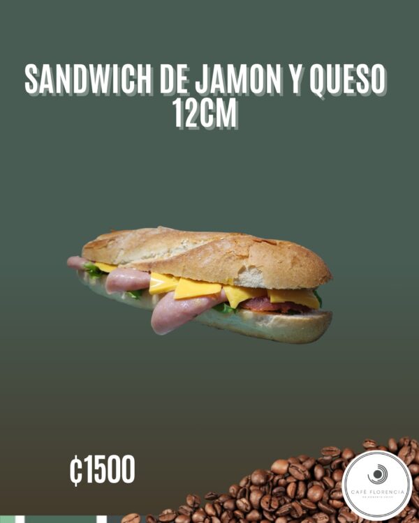 1c Sándwich de jamón y queso, 12cm.