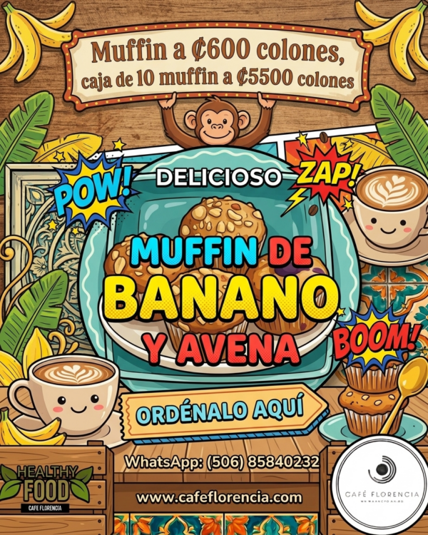 Muffin de banano y avena