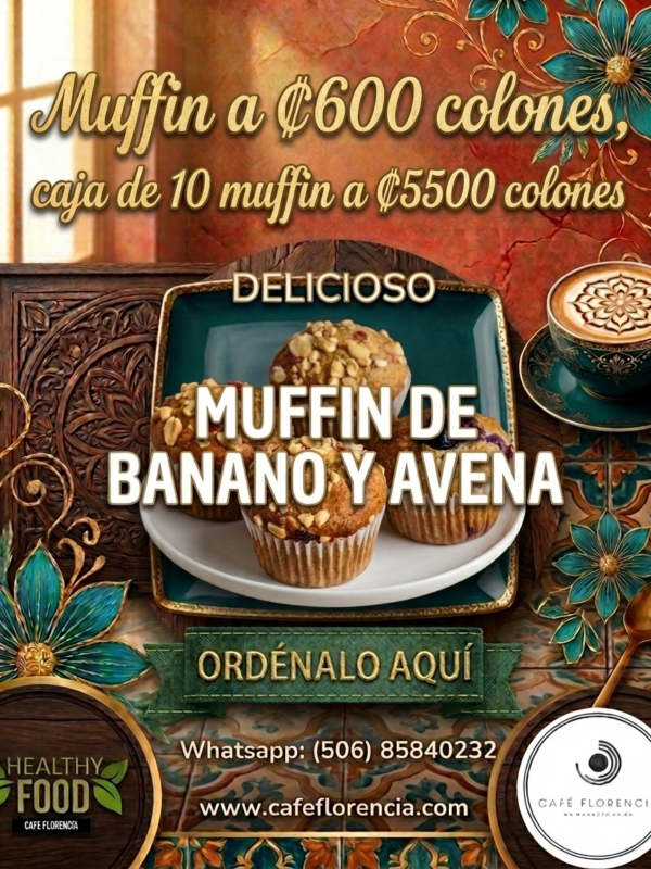 Muffin de banano y avena