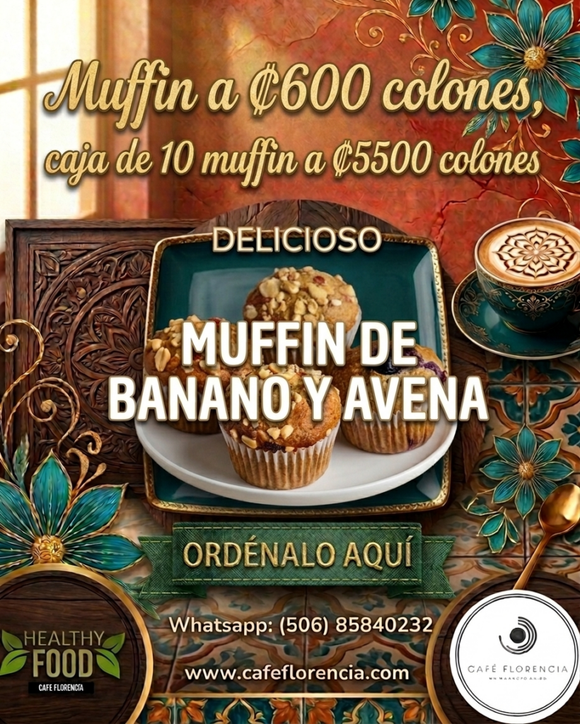 Muffin de banano y avena